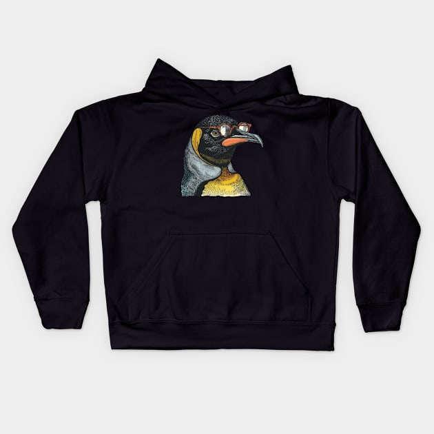 Emperor Penguin Esquire: The Spectacled Sovereign Tee Kids Hoodie by Carnets de Turig